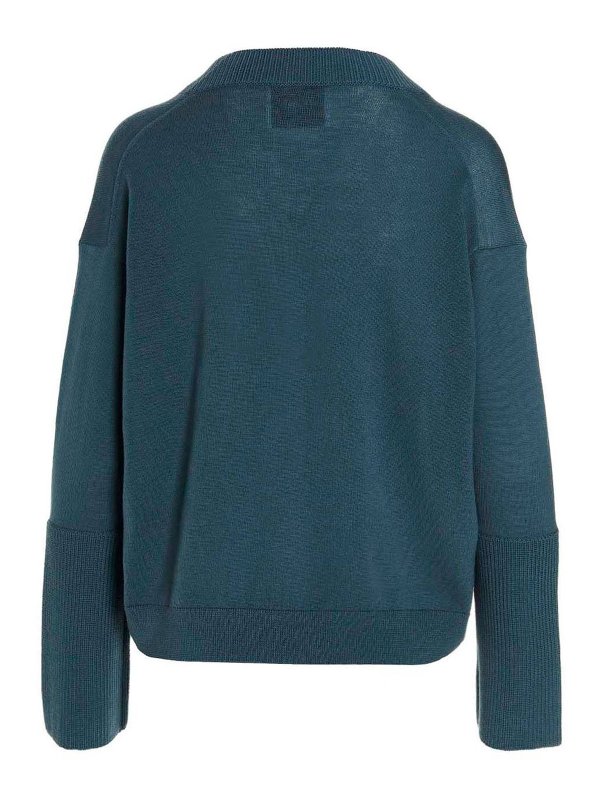 Nude: Strickpullover mit V-Ausschnitt online - V-Pullover - Hellblau