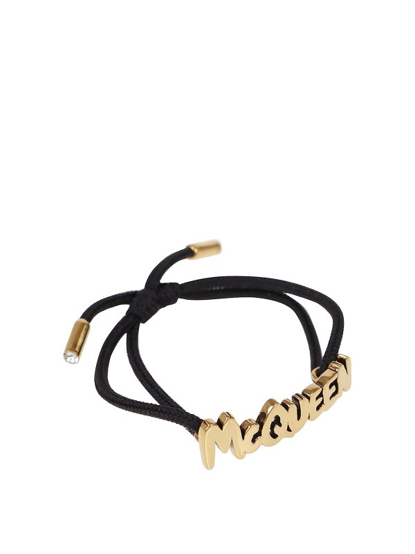 ALEXANDER MCQUEEN: Bracciali e Braccialetti - Bracciale regolabile con scritta logo