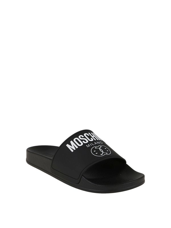 MOSCHINO: flip flops online - Logo slides