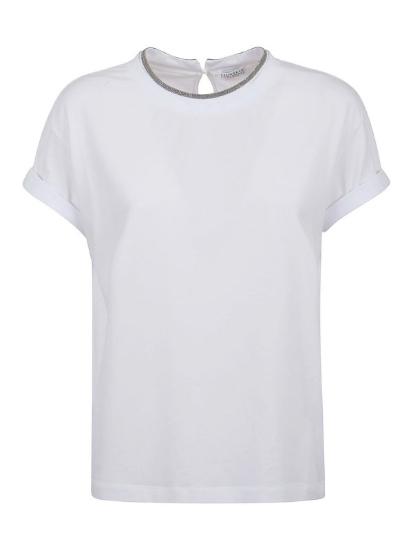 BRUNELLO CUCINELLI: Camisetas - Camiseta - Blanco
