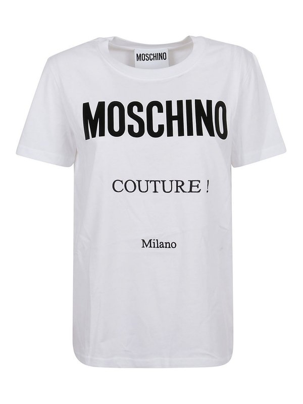 MOSCHINO: T-shirts - T-Shirt - Weiß