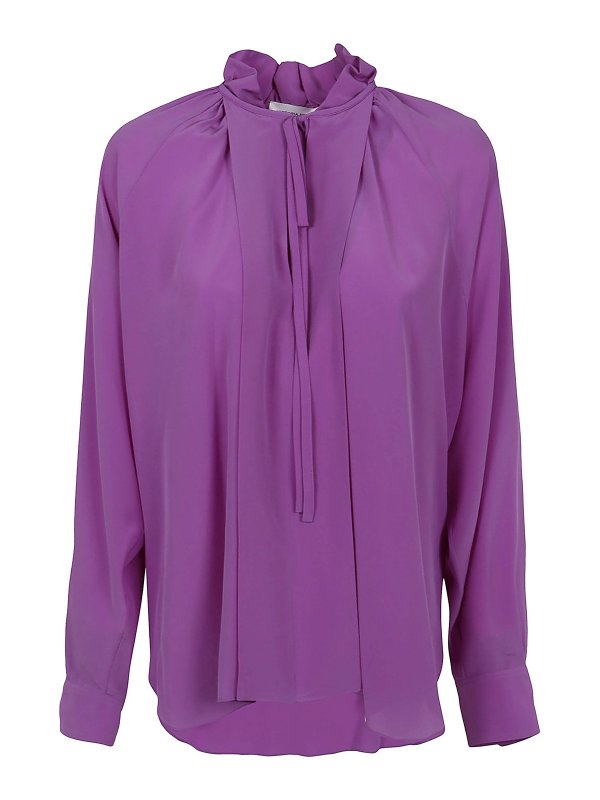 VICTORIA BECKHAM: blouses - Ruched neck blouse