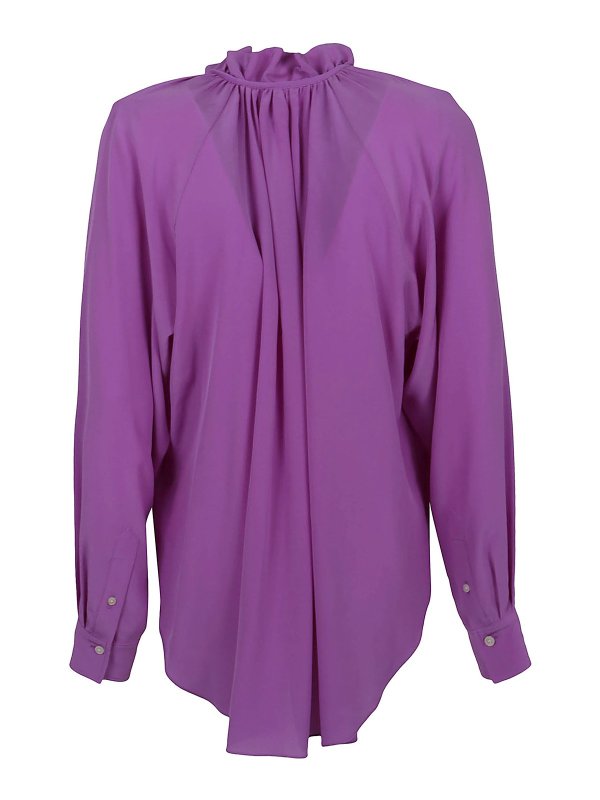 VICTORIA BECKHAM: blouses online - Ruched neck blouse