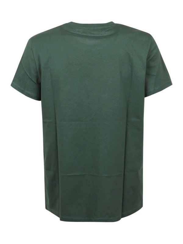 Balmain: Camisetas online - Camiseta - Verde Oscuro