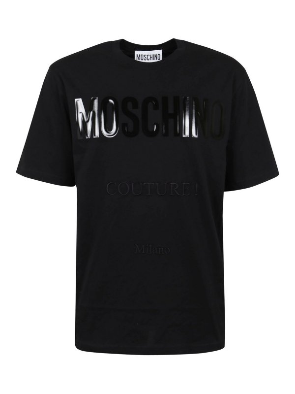 MOSCHINO: t-shirt - T-shirt stampata con logo