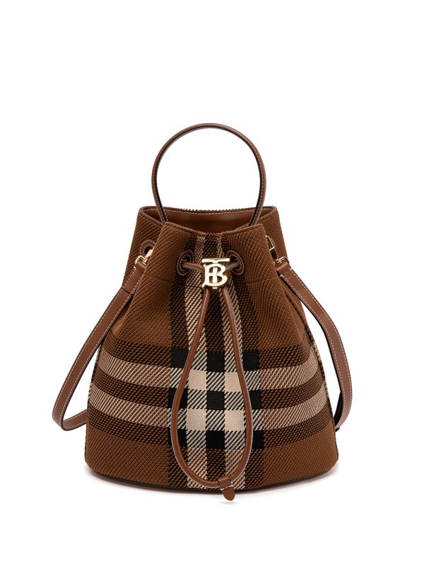 BURBERRY: バケットバッグ - バケットバッグ - ダークブラウン