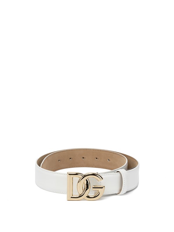 DOLCE & GABBANA: Cinturones - Cinturón - Blanco