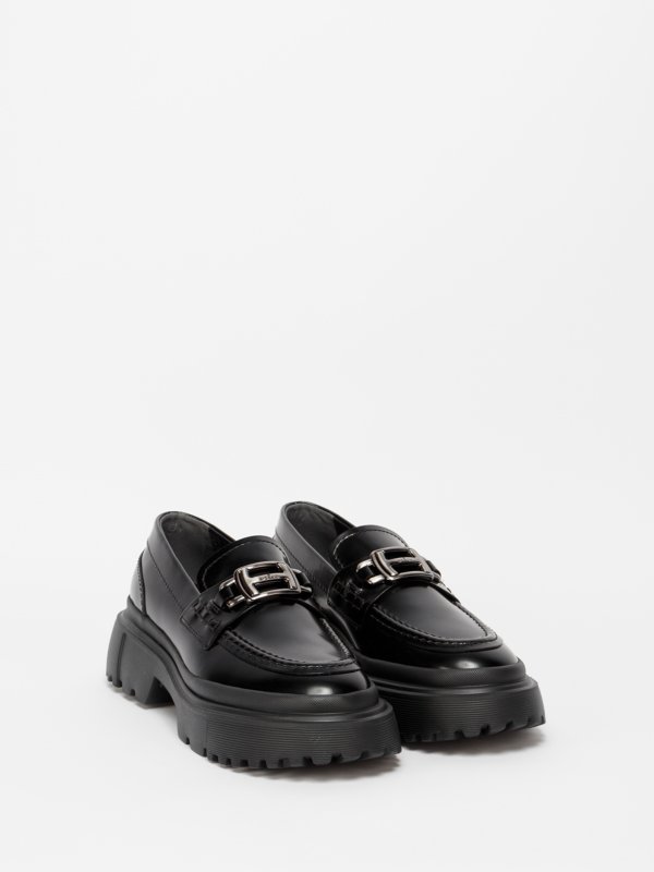 HOGAN: Mocassini e slippers online - Mocassini con plateau e fibbia logata