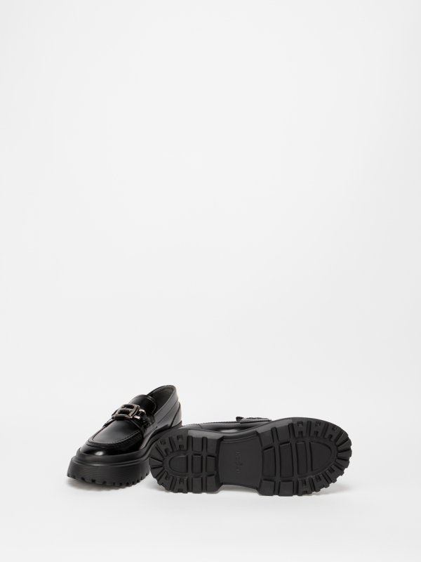 iKRIX HOGAN: Mocassini con plateau e fibbia logata