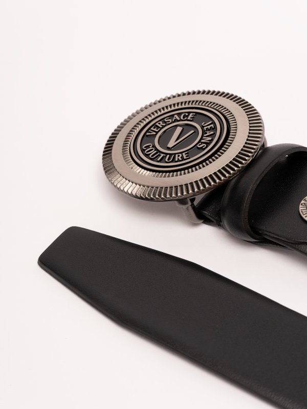 iKRIX VERSACE JEANS: cinture - Cintura in pelle con fibbia decorativa