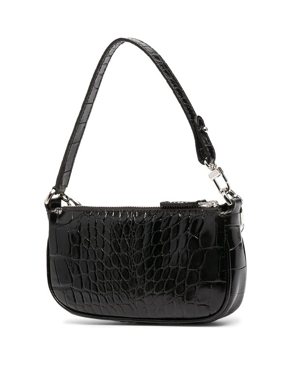 BY FAR: shoulder bags online - Crocodile embossed shoulder bag