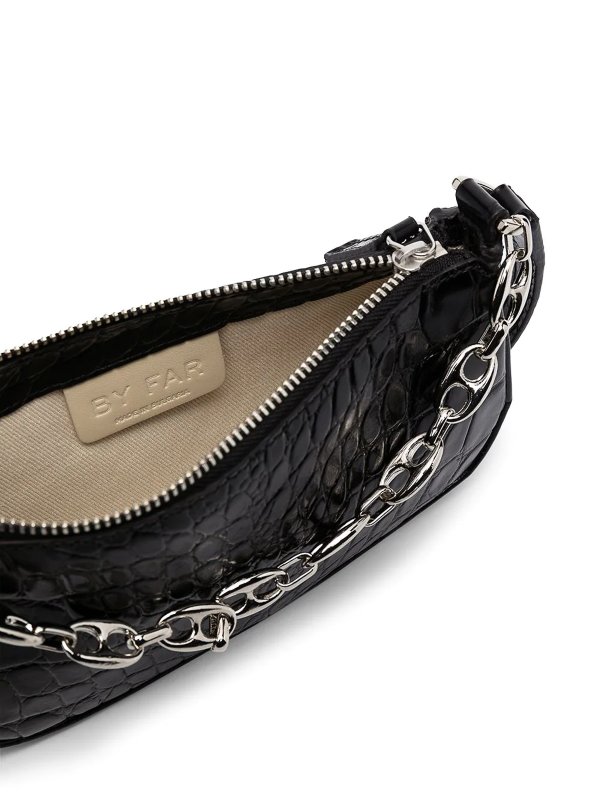 Crocodile embossed shoulder bag shop online: BY FAR
