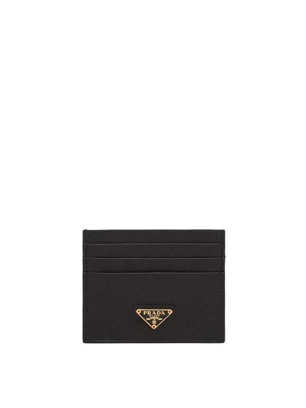 PRADA: wallets & purses - Logo-plaque card holder
