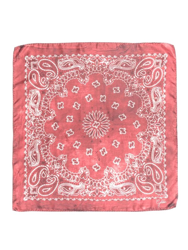 GOLDEN GOOSE: scarves online - Paisley-print silk scarf