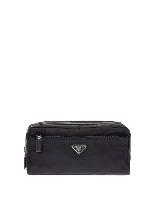 PRADA: Cases & Covers - Re-nylon and leather travel pouch