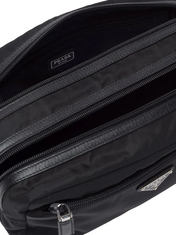 PRADA buy online Re-nylon and leather travel pouch