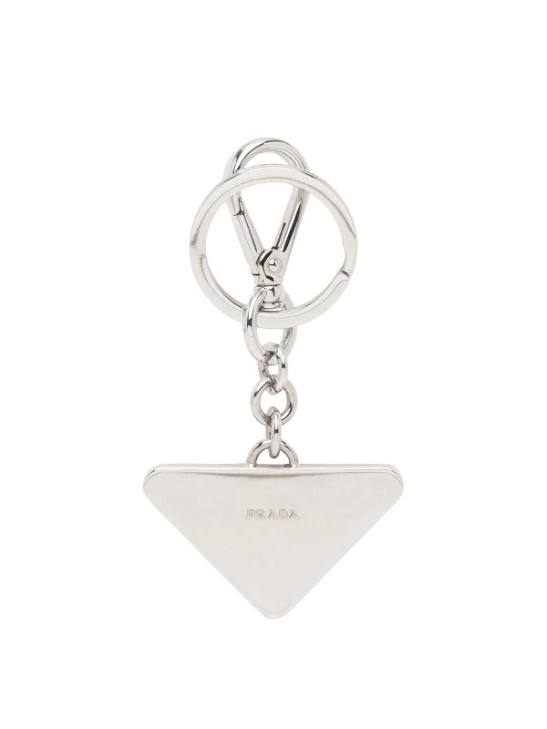 PRADA: key holders online - Logo keyring