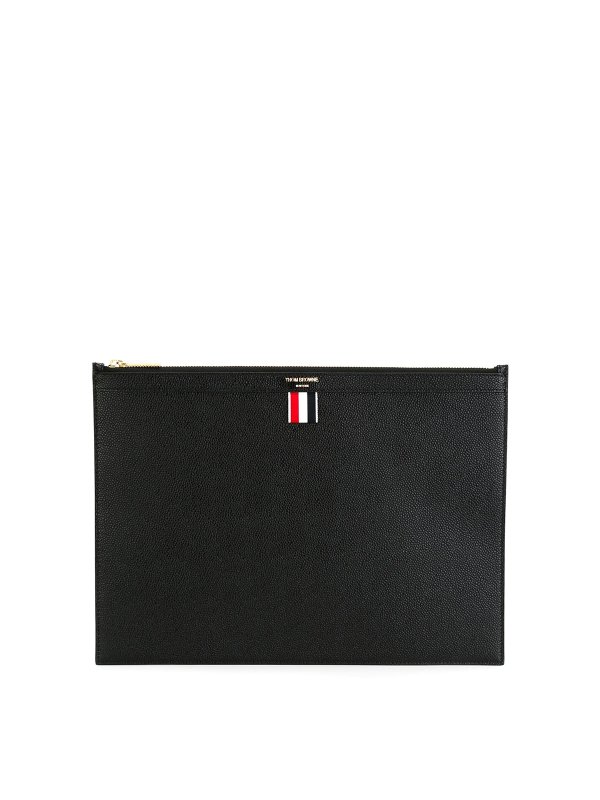 THOM BROWNE: wallets & purses - Leather medium document holder