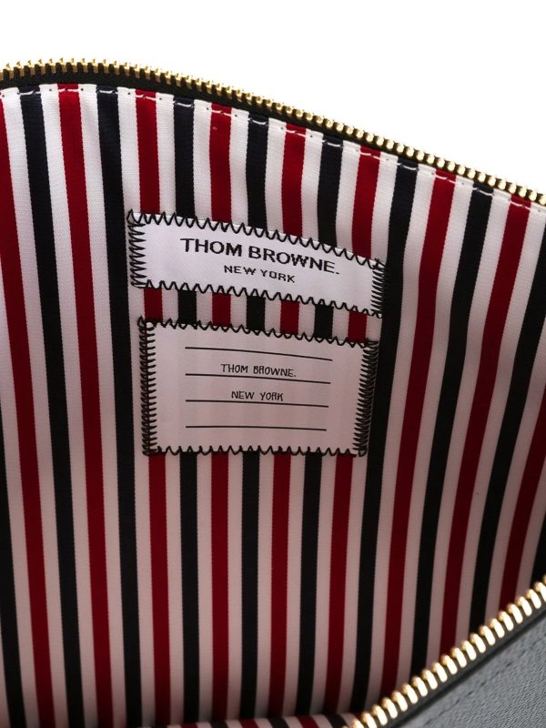 Leather medium document holder shop online: THOM BROWNE