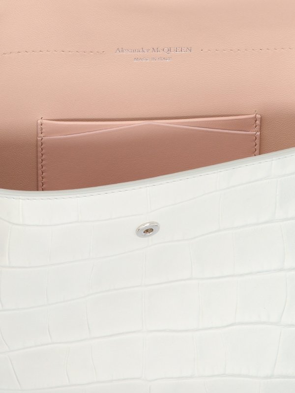 Leather clutch shop online: ALEXANDER MCQUEEN