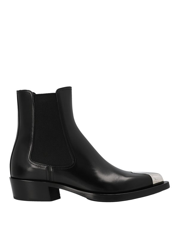 ALEXANDER MCQUEEN: ankle boots - Metallic toe ankle boots