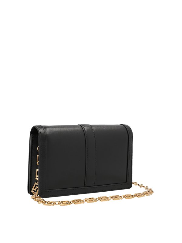 VERSACE: clutches online - Leather clutch