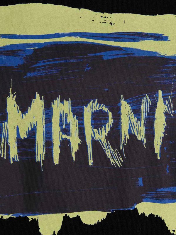 Tシャツ - 黒 shop online: Marni