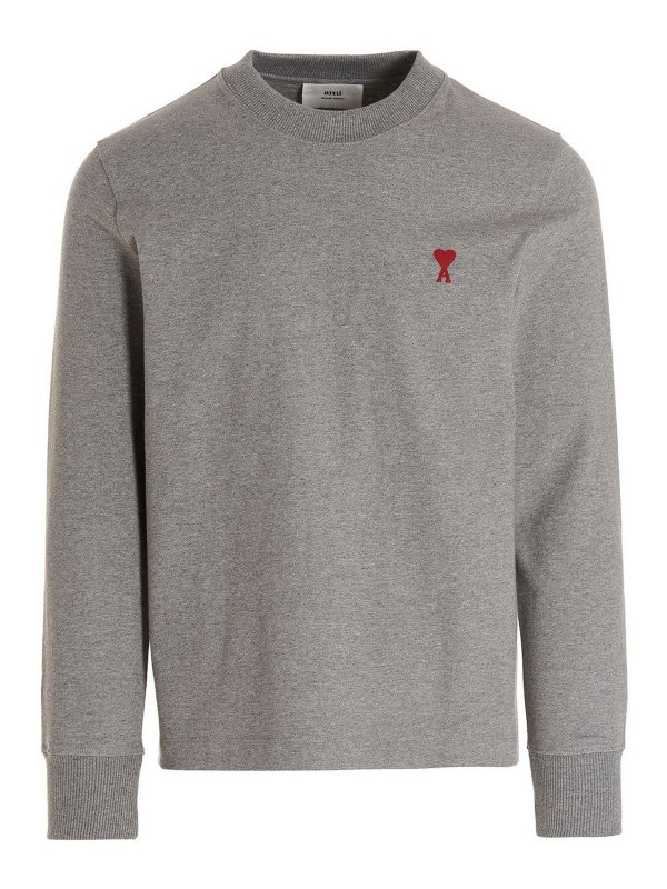 AMI ALEXANDRE MATTIUSSI: Sudaderas y suéteres - Sudadera - Gris