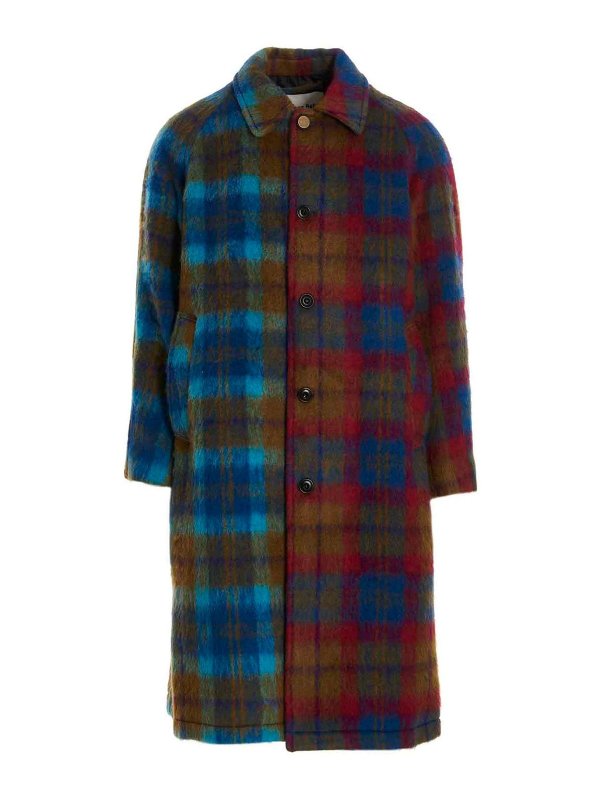 ANDERSSON BELL: knee length coats - Check print coat