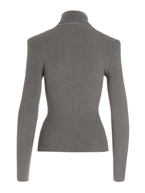 Balmain: Turtlenecks & Polo necks online - Button-trimmed turtleneck sweater
