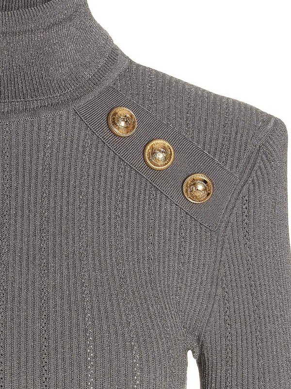 iKRIX Balmain: Turtlenecks & Polo necks - Button-trimmed turtleneck sweater