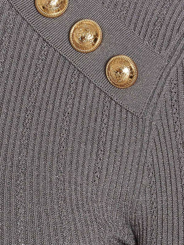 Button-trimmed turtleneck sweater shop online: Balmain