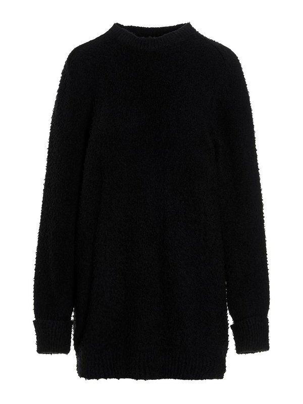 Maison Margiela: crew necks - Fur-effect sweater