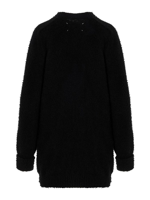 Maison Margiela: crew necks online - Fur-effect sweater