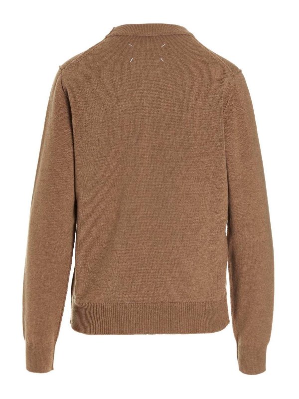 Maison Margiela: クルーネック online - クルーネック - ベージュ