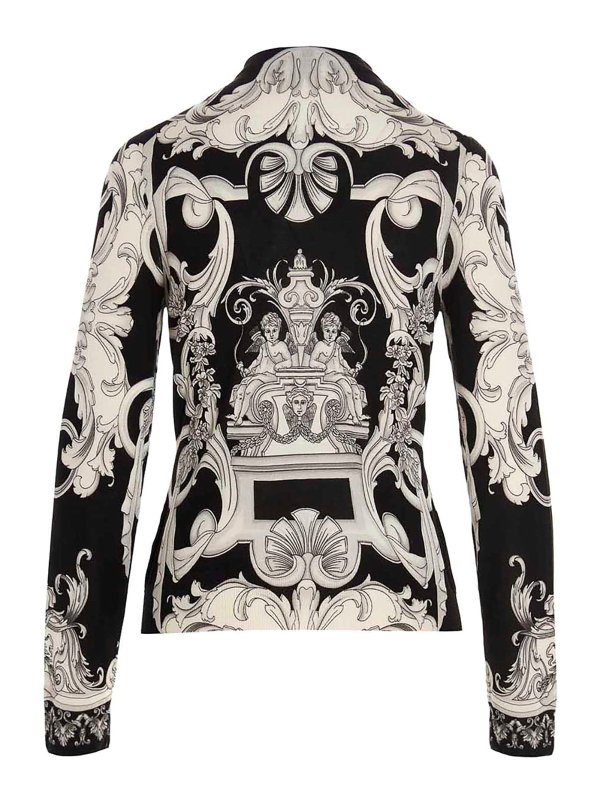 VERSACE: Turtlenecks & Polo necks online - Silver baroque sweater