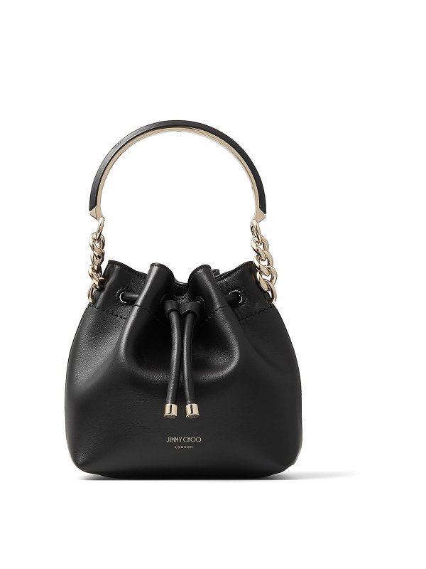JIMMY CHOO: Bucket bags - Leather bucket bag