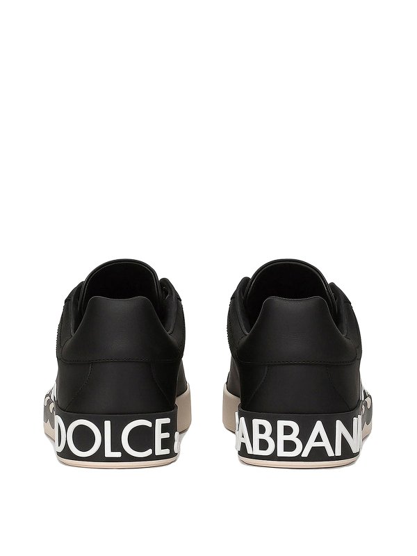Leather low-top sneakers shop online: DOLCE & GABBANA