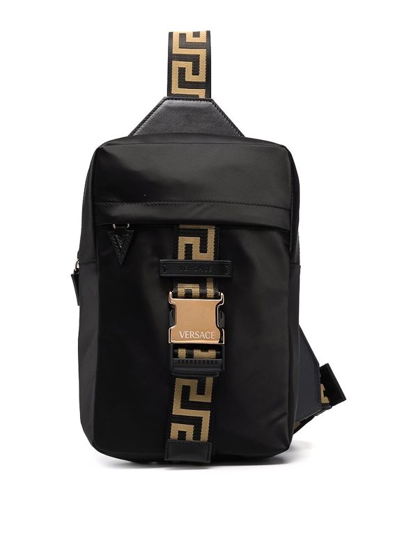 VERSACE: belt bags - Greca one-shoulder backpack