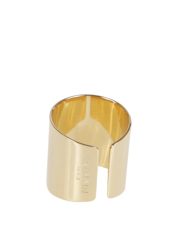 Balmain: Rings online - Brass tubular ring