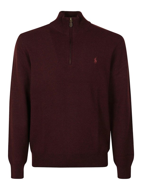 POLO RALPH LAUREN: Col roulé & Col polo - Pull Col Roulé - Bordeaux