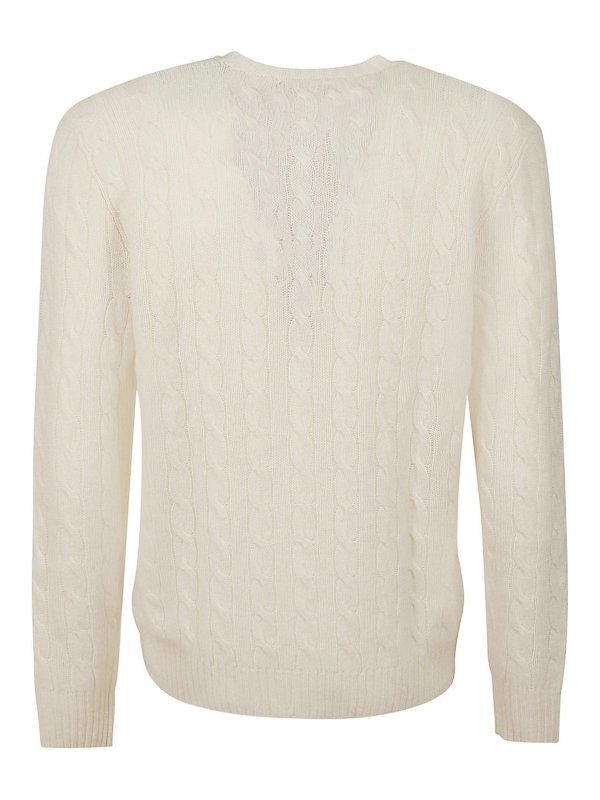 POLO RALPH LAUREN: Pull col rond online - Pull Col Rond - Crème