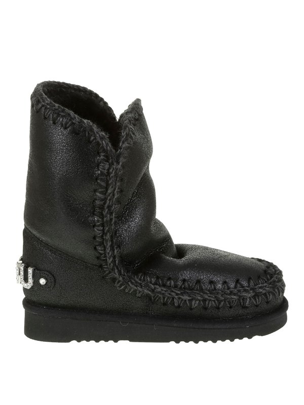 MOU: ankle boots - Eskimo 24 rhinestones logo ankle boots
