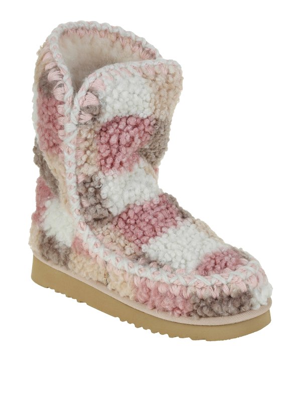 MOU: ankle boots online - Eskimo 24 tartan teddy fleece ankle boots