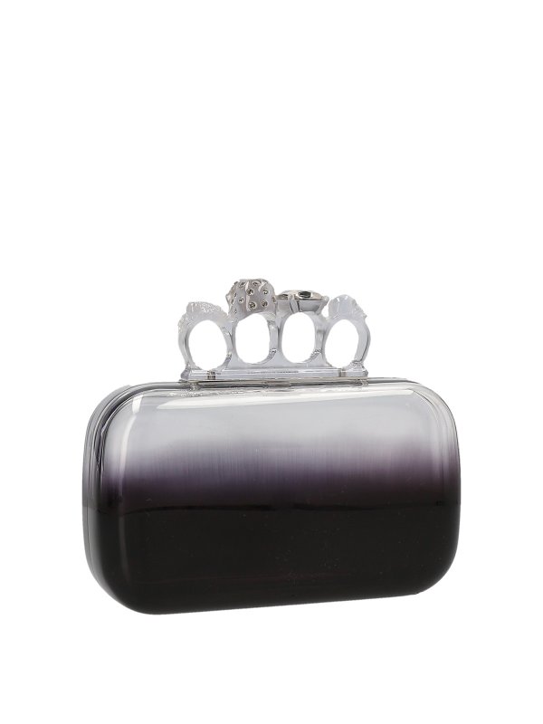 ALEXANDER MCQUEEN: clutches online - Clutch four ring skull