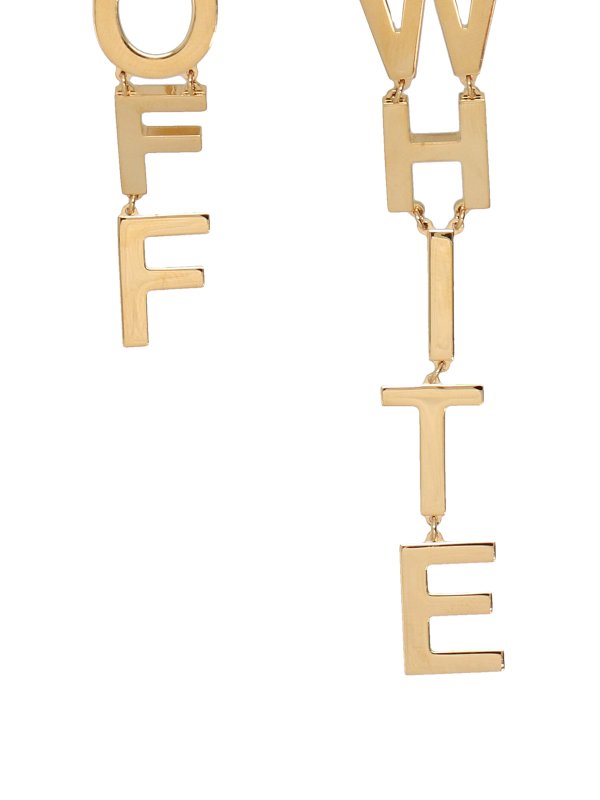 OFF-WHITE: Earrings - Logo earrings