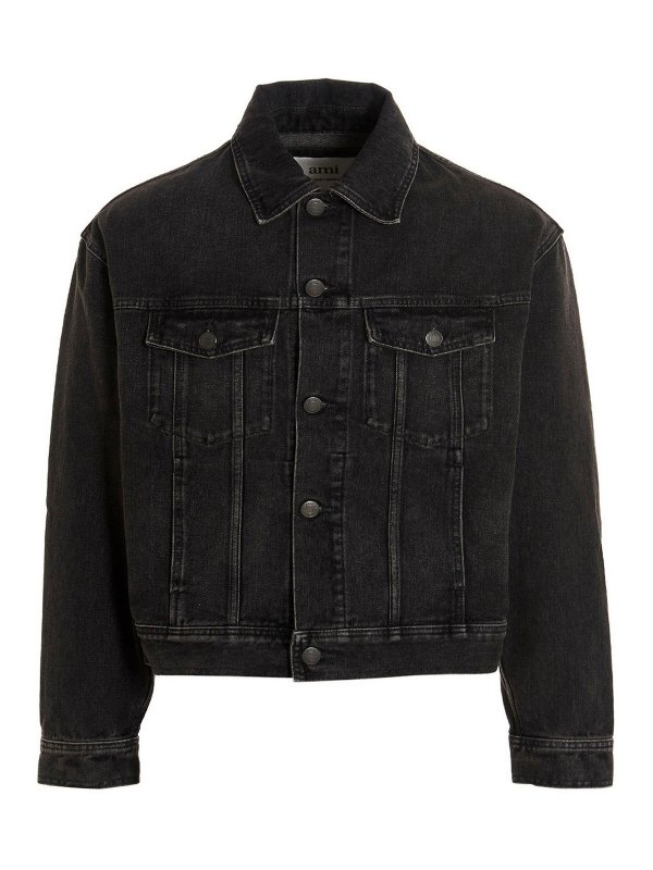 AMI ALEXANDRE MATTIUSSI: Vestes en denim - Veste En Jean - Adc
