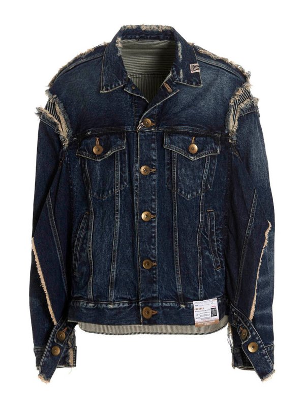 MAISON MIHARA YASUHIRO: denim jacket - Patchwork denim jacket