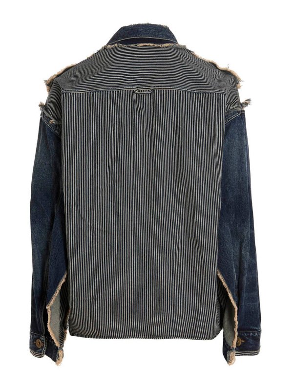 MAISON MIHARA YASUHIRO: denim jacket online - Patchwork denim jacket