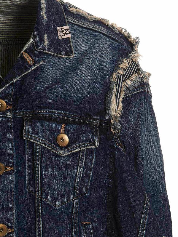 Patchwork denim jacket shop online: MAISON MIHARA YASUHIRO